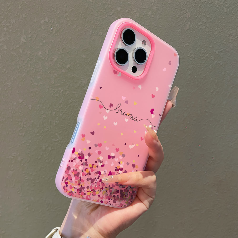 Samsung Galaxy S25 - Gradient Tiny Solid Hearts Jelly Phone