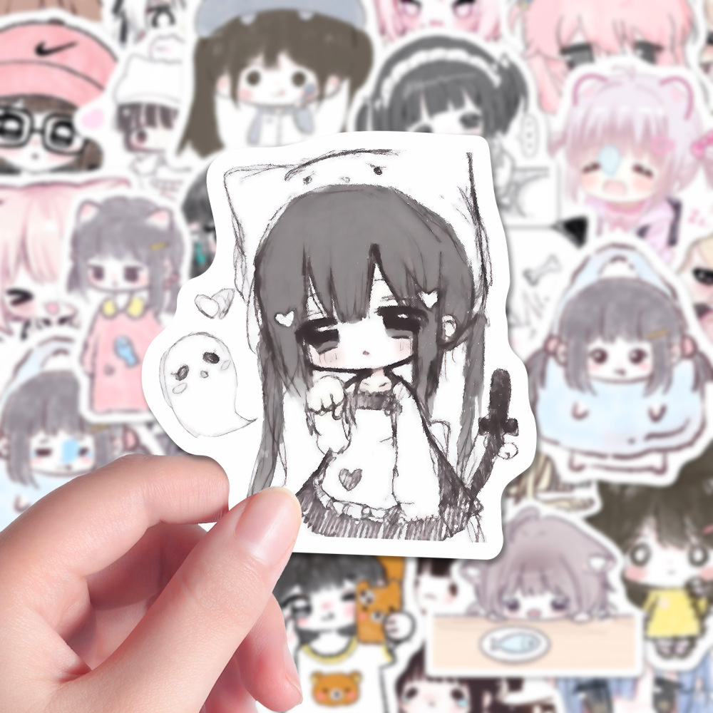 Tablet Accessories For Girls - 62PCS Cute Girl Graffiti Stickers ACGN