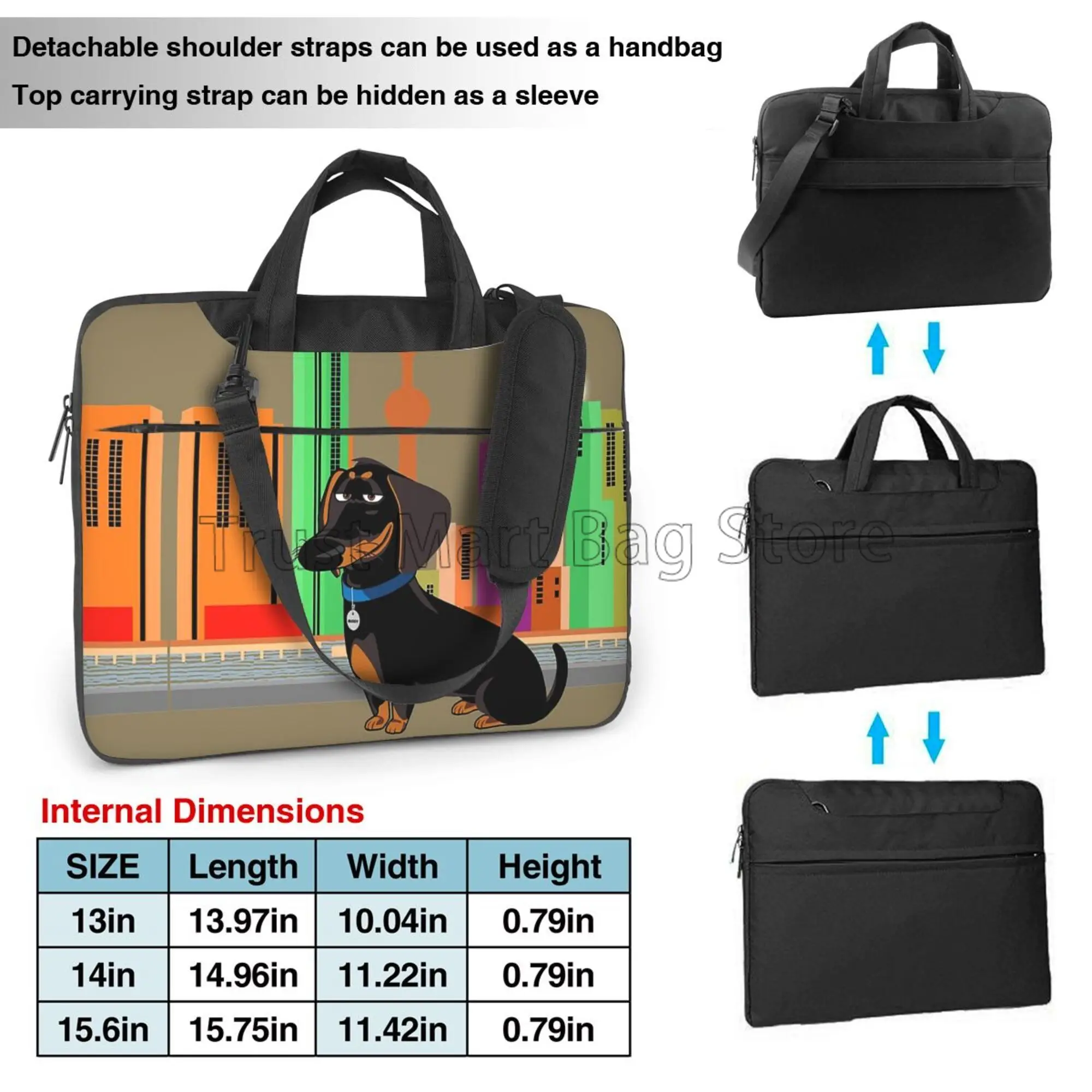 Cute Dachshund Print Laptop Ca - Tablet Shoulder Bag review and price