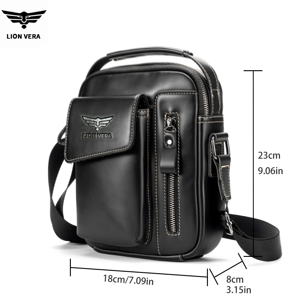 LION VERA Men's Genuine Leathe - Tablet Shoulder Bag review and price
