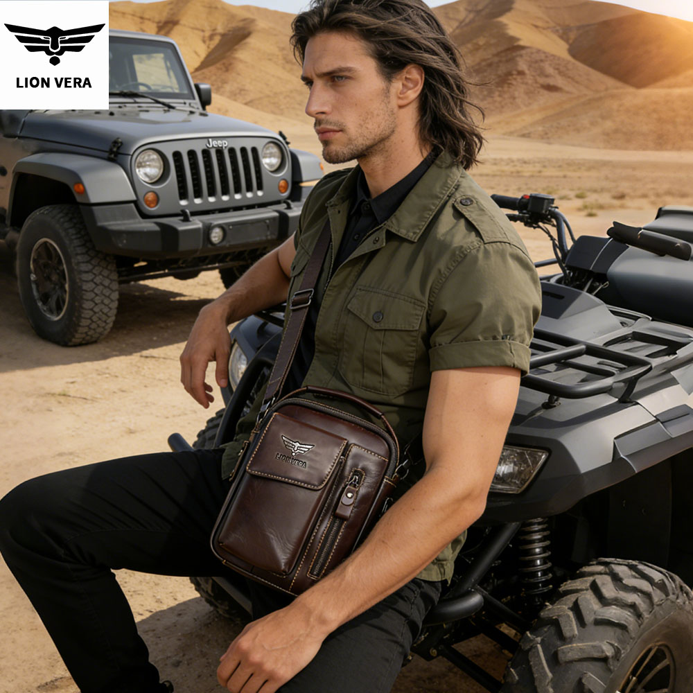 LION VERA Men's Genuine Leathe - Tablet Shoulder Bag review and price