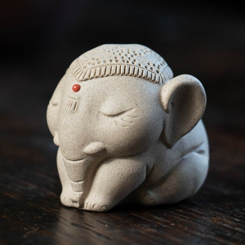 1 PC Purple Clay Peace Elephan - Unique Table Accessories review and price
