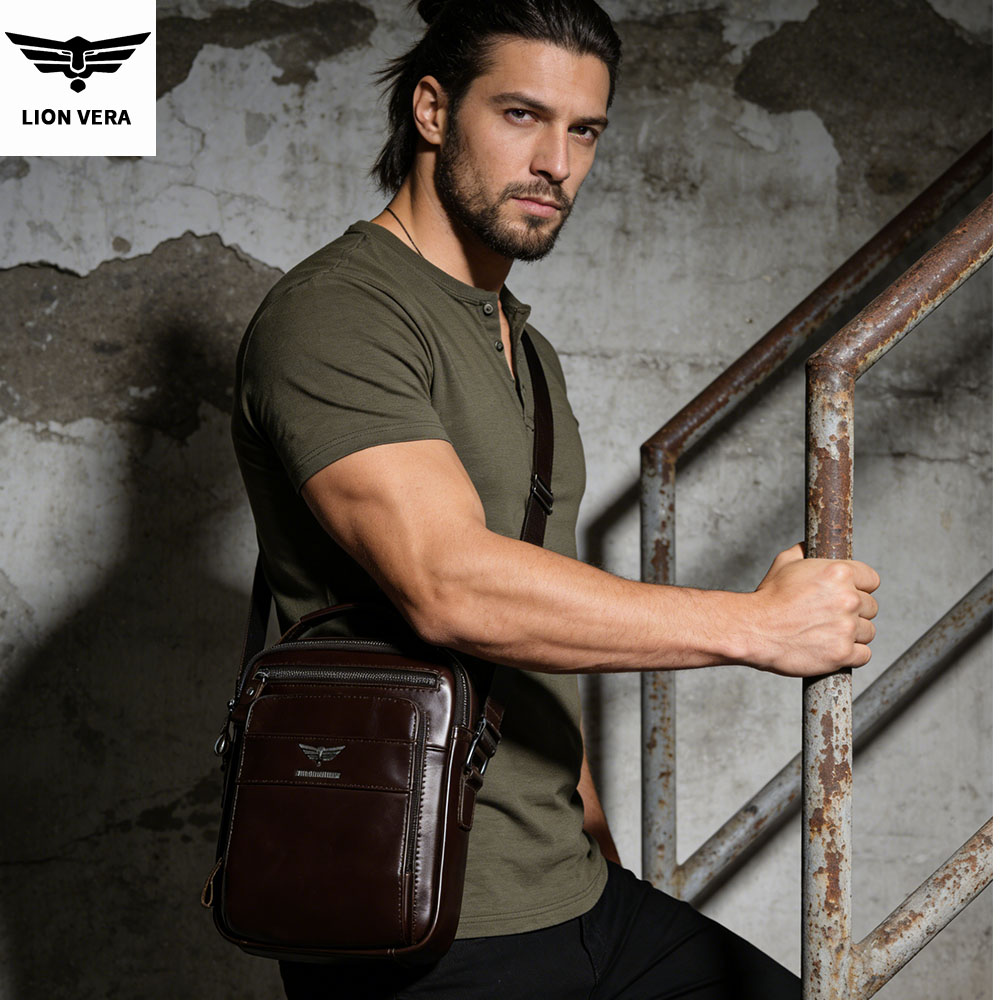 LION VERA Men's Genuine Leathe - Tablet Shoulder Bag review and price