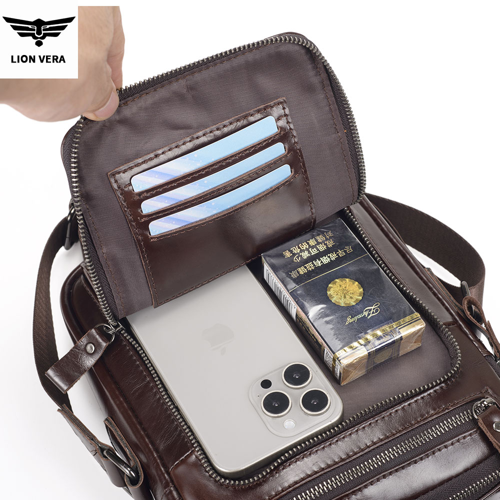 LION VERA Men's Genuine Leathe - Tablet Shoulder Bag review and price