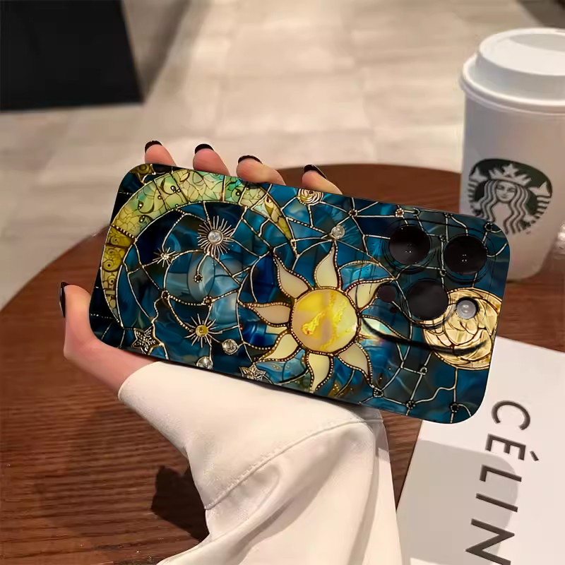 Aesthetic Sun Moon Print Phone - Tablet Accessories Aesthetic review and price