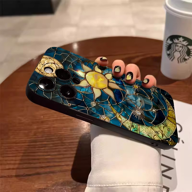 Aesthetic Sun Moon Print Phone - Tablet Accessories Aesthetic review and price