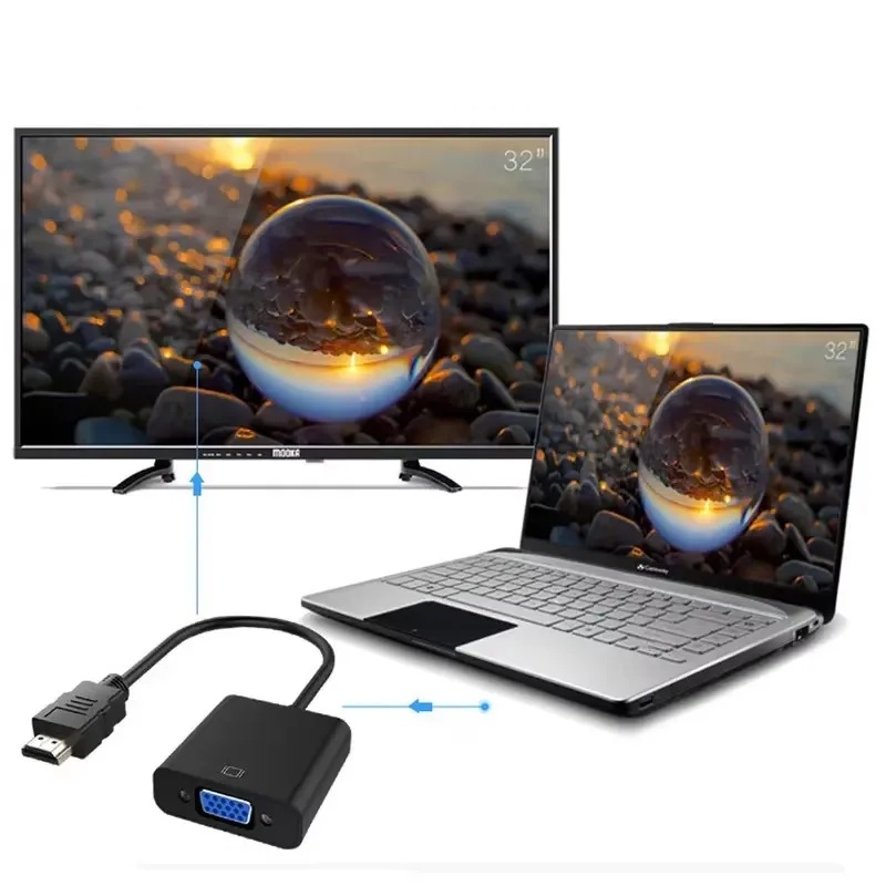 1-4sets HD 1080P HDMI To VGA C - Hdmi Adapter Tablet review and price