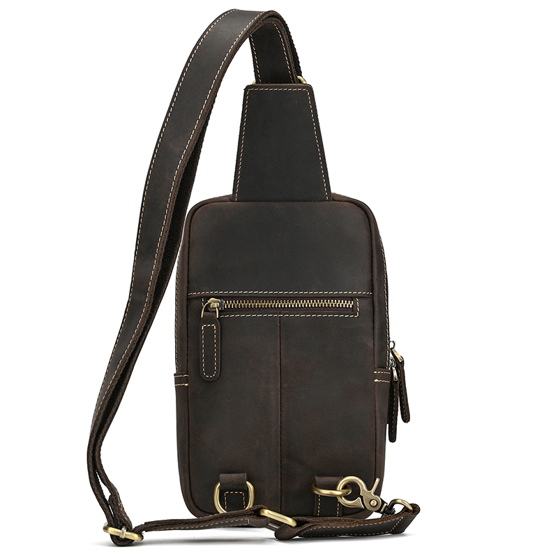 Genuine Leather Men's Chest Ba - Tablet Shoulder Bag review and price